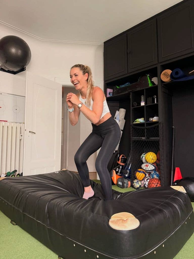Lindsey is excited to be back in the gym