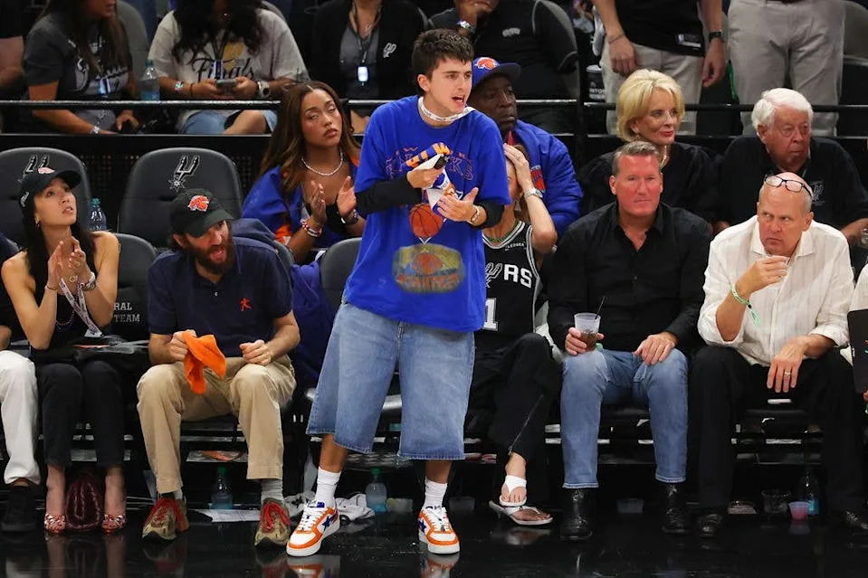 Timothée Chalamet leads the Knicks faithful