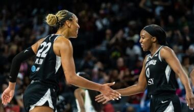 TST Images: Aces defeat Storm, 101-91, in Las Vegas
