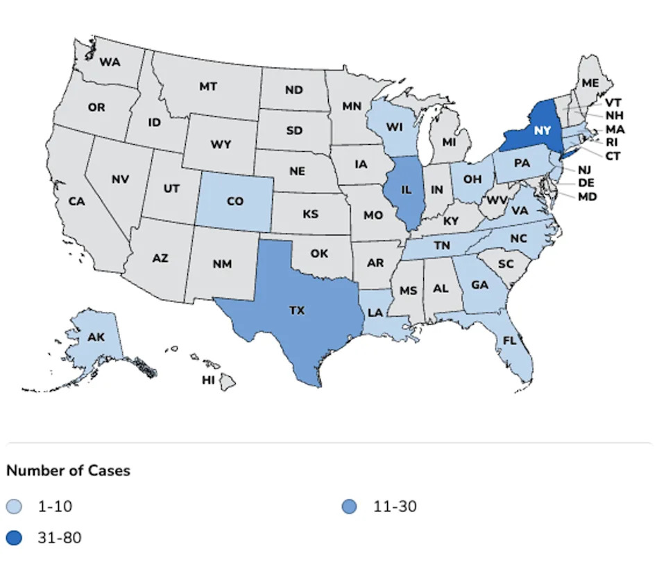 A parasite that causes watery diarrhea is spreading across the U.S., infecting 145 people, the CDC said (The Centers for Disease Control and Prevention)