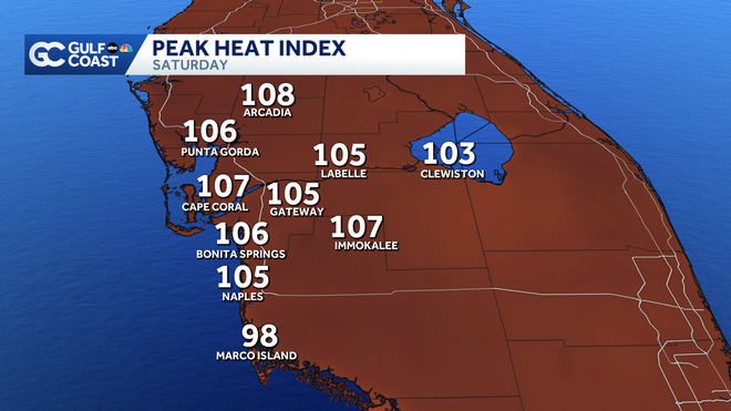 Saturday Heat Index saturday heat index