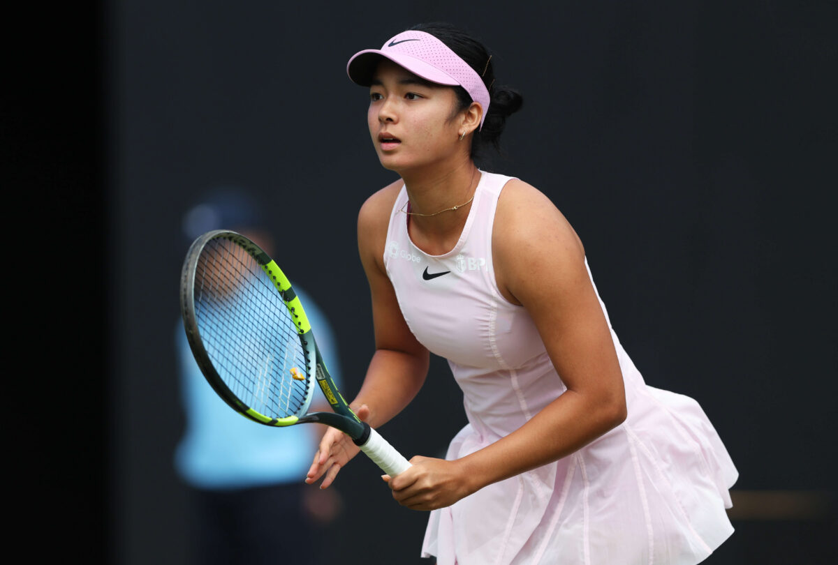Alex Eala in action during the WTA 125 Birmingham Open. Alexandra eala