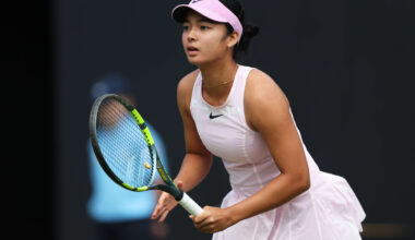 Alex Eala in action during the WTA 125 Birmingham Open. Alexandra eala