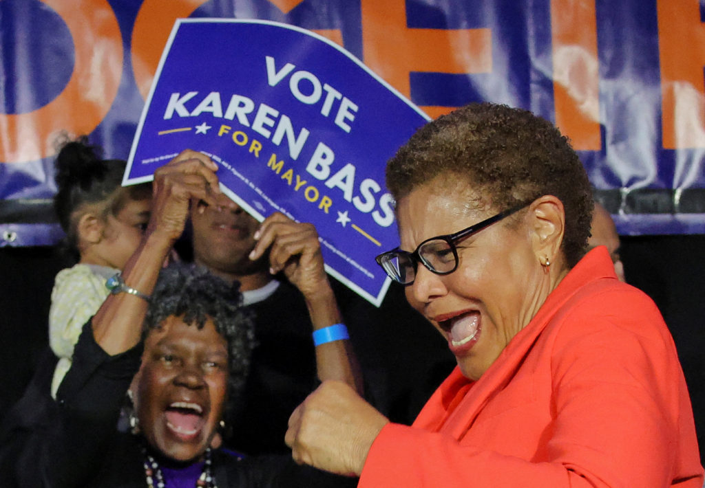 Los Angeles Mayor Karen Bass' election night watch party in Los Angeles