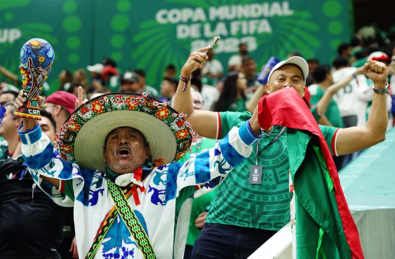 Soccer Football - FIFA World Cup 2026 - Group A - Mexico v South Korea - Estadio Guadalajara, Guadalajara, Mexico - June 18, 2026 Mexico fans celebrate after the match REUTERS/Paul Childs