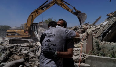 Aftermath of an Israeli strike in Barish of Tyre district
