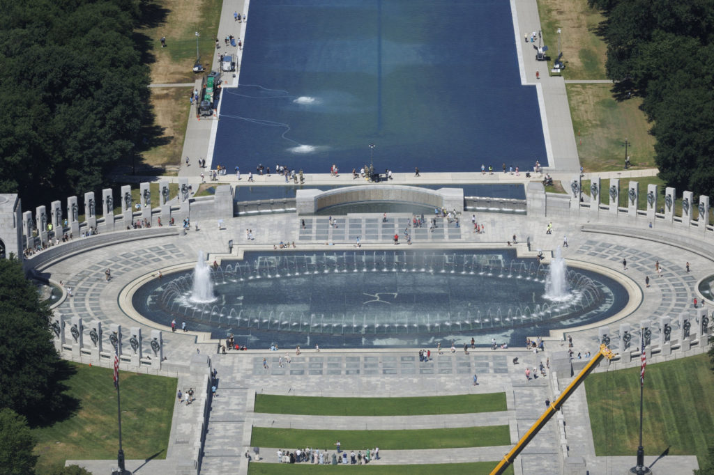 Construction continues around the National Mall in Washington