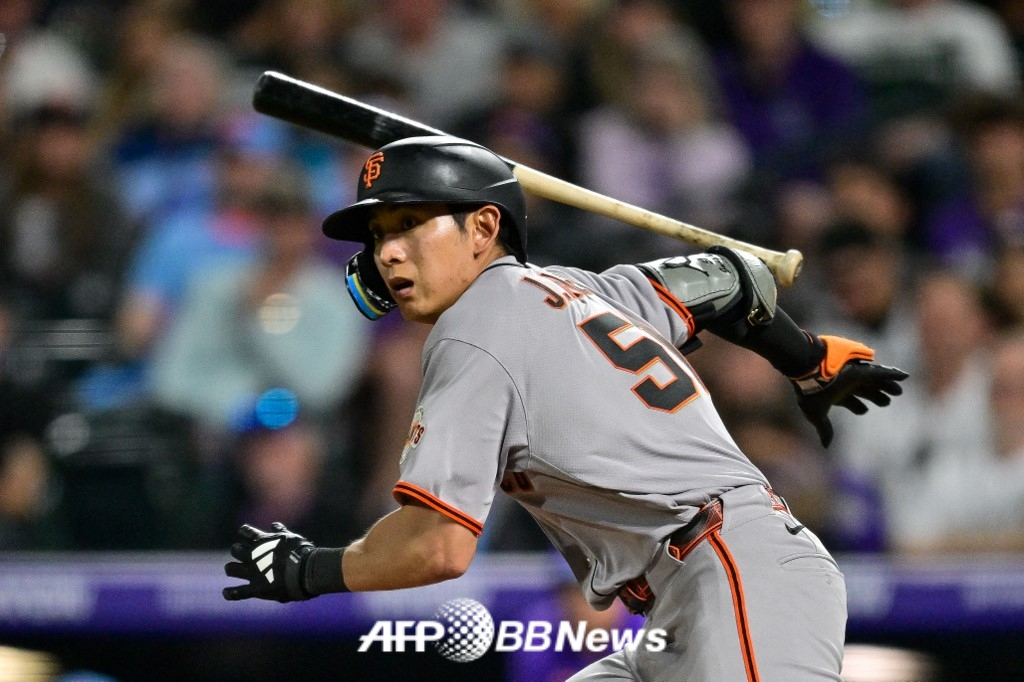 San Francisco Giants outfielder Lee Jung-hoo. /AFPBBNews=NEWS1