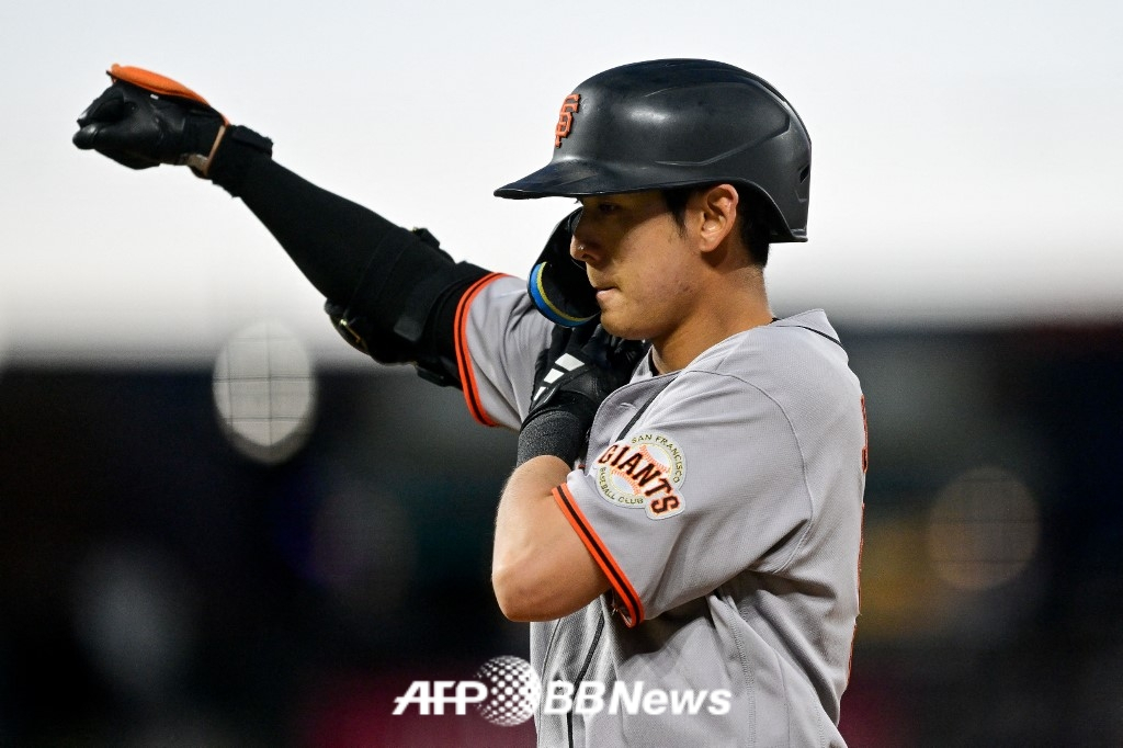 San Francisco Giants outfielder Lee Jung-hoo. /AFPBBNews=NEWS1