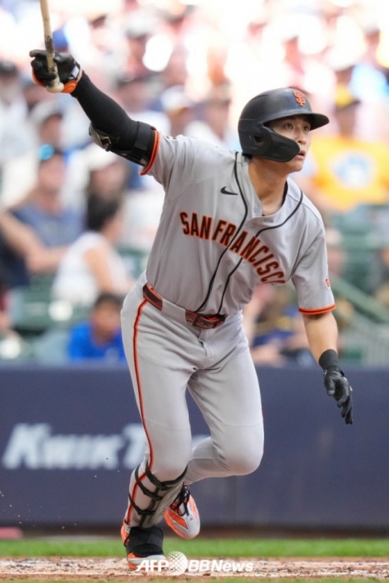 San Francisco Giants outfielder Lee Jung-hoo. /AFPBBNews=NEWS1