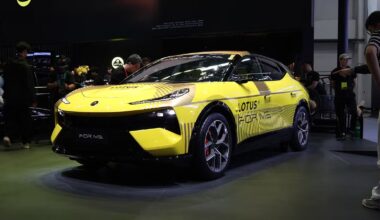 A Lotus For Me hybrid SUV on display at the Beijing Auto Show in April 2026.