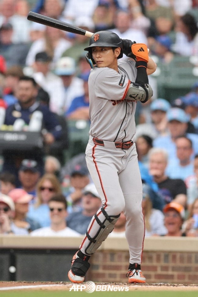 San Francisco Giants outfielder Lee Jung-hoo. /AFPBBNews=NEWS1