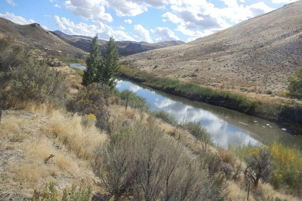The Humboldt River is seen in Northern Nevada in an undated photo. (U.S. Geological Survey)