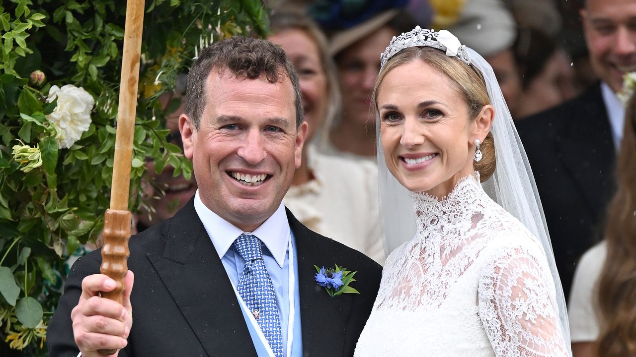 Harriet Sperling Wears Emilia Wickstead to Marry Peter Phillips Among Royals in Gloucestershire
