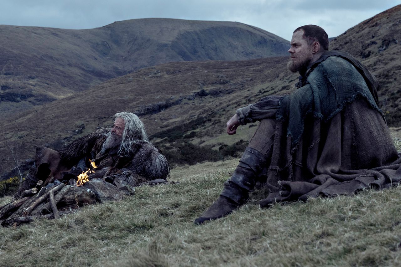 Hugh Jackman and Bill Skarsgård in The Death of Robin Hood.Credit: Aidan Monaghan/A24