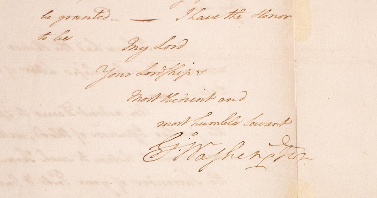 George Washington’s letter accepting British surrender in America goes on display in London