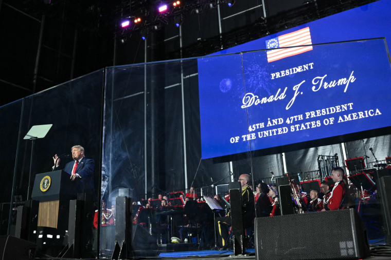U.S. President Donald Trump  during the "Great American State Fair" on the National Mall in Washington, D.C.