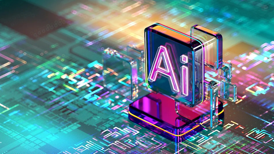 An abstract illustration of an artificial intelligence chip.
