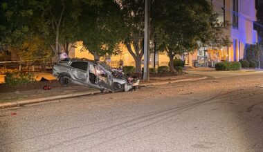 S. Saunders Street closed in Raleigh after car crashes into utility pole :: WRAL.com