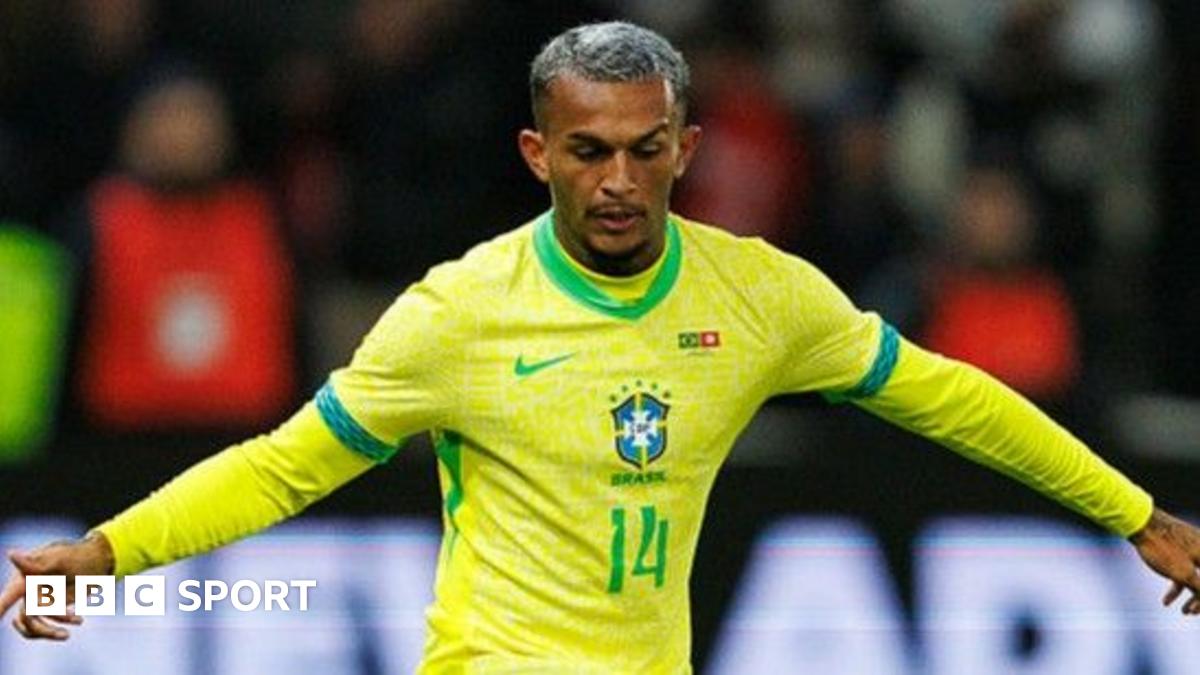 Brazil's Endrick scores against Egypt