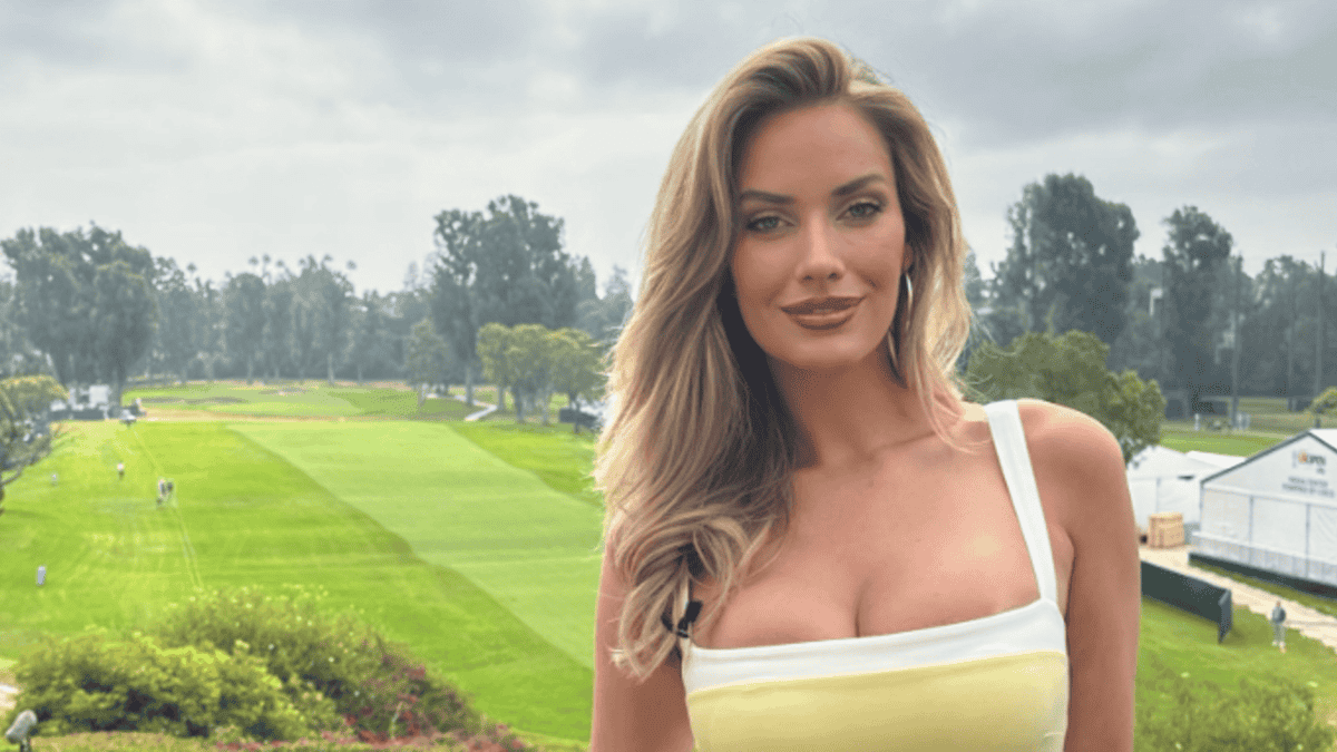 Paige Spiranac Stuns At Golf Course In Yellow Dress