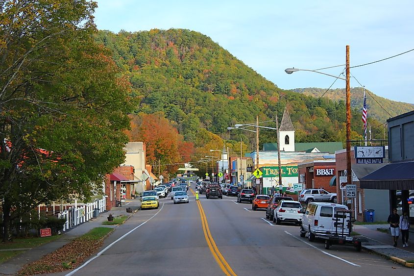 Street view in Damascus, Virginia.