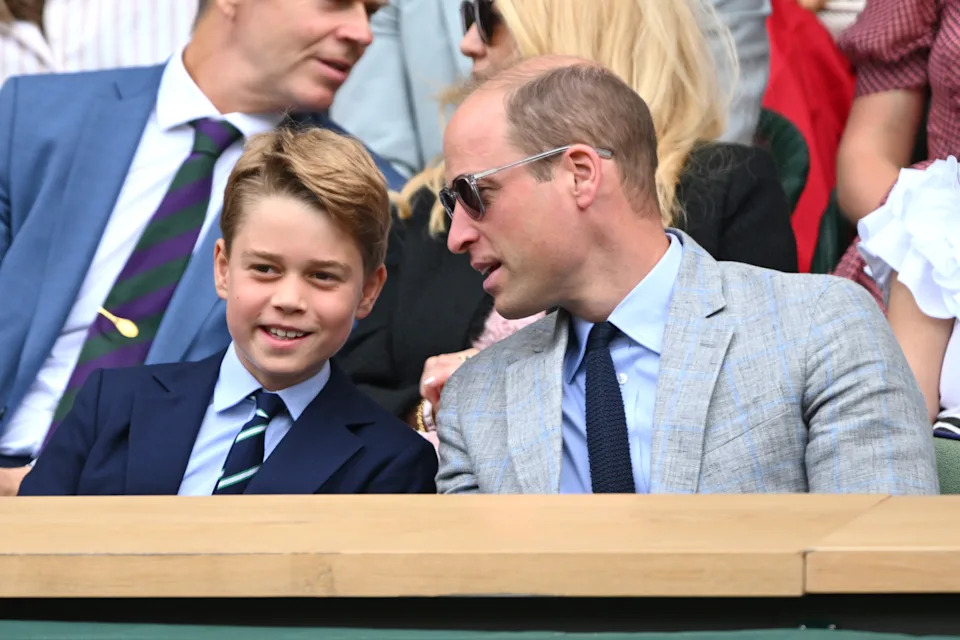 Prince George of Wales and Prince William.