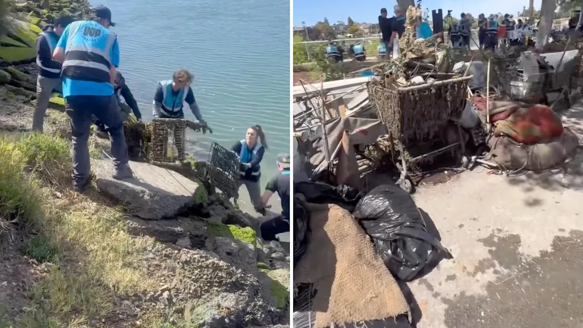 Volunteers haul 2,000 pounds of trash out of local waterbody in just 3 hours