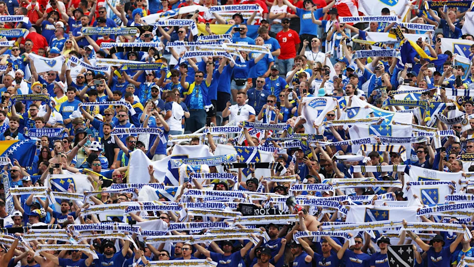 Bosnia and Herzegovina fans inside the stadium