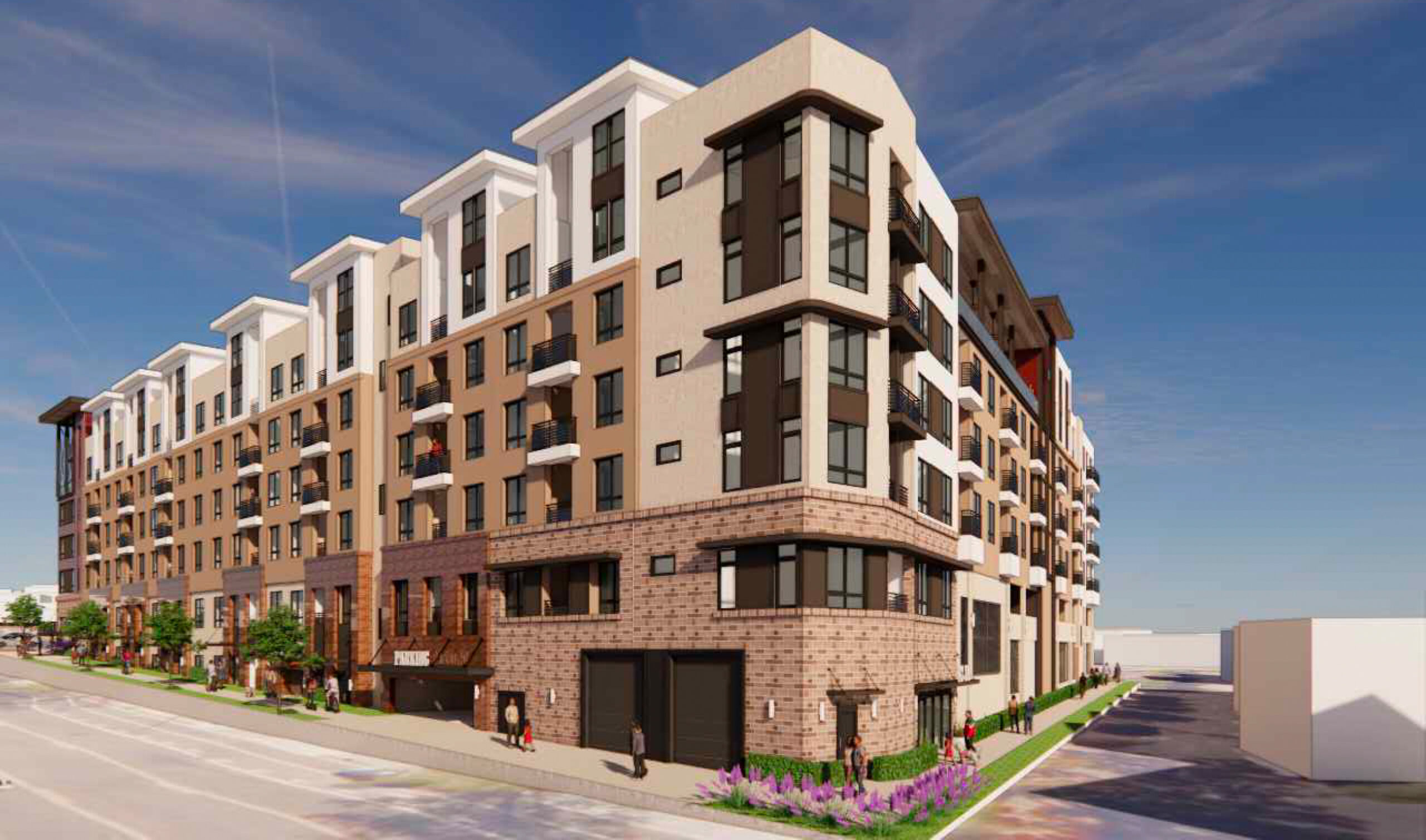 4095 Pacific Boulevard corner view from Laurie Meadows, rendering by AO