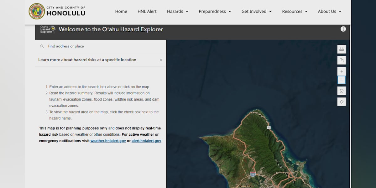 New online tool helps Oahu residents determine disaster risk