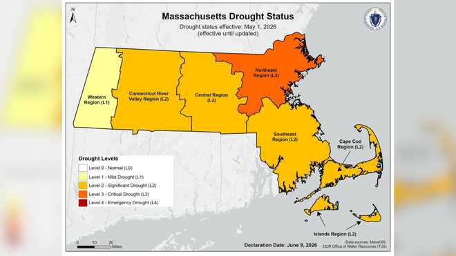 Massachusetts drought map May 1 2026 massachusetts drought map may 1 2026