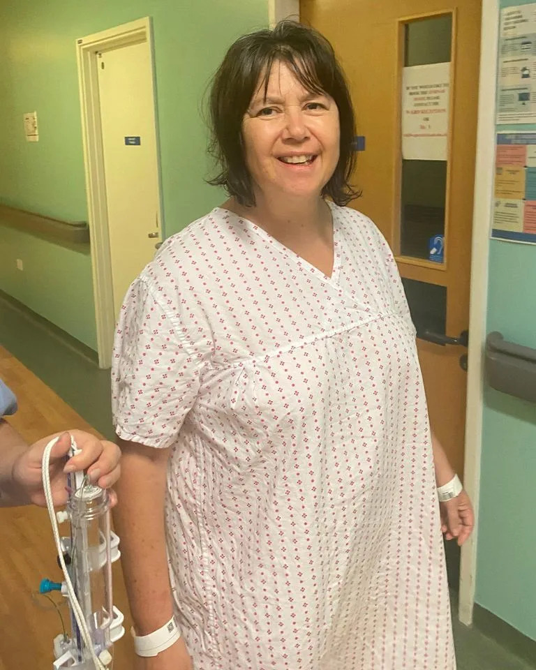 Michelle Dilger in the hospitalCredit: swns