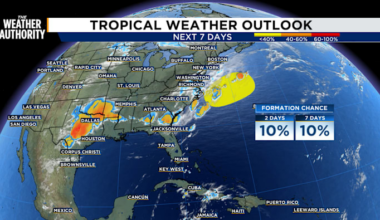 Tracking the tropics: Arthur remnants continue to bring heavy rains through Southeast Georgia before moving offshore