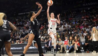Lucy Olsen (33) is in her second season with the Mystics, averaging 3.0 points per game in a reserve role.