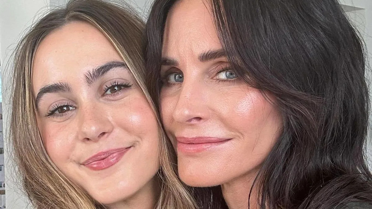 Courteney Cox's daughter Coco shows off chest tattoo in rare family photo
