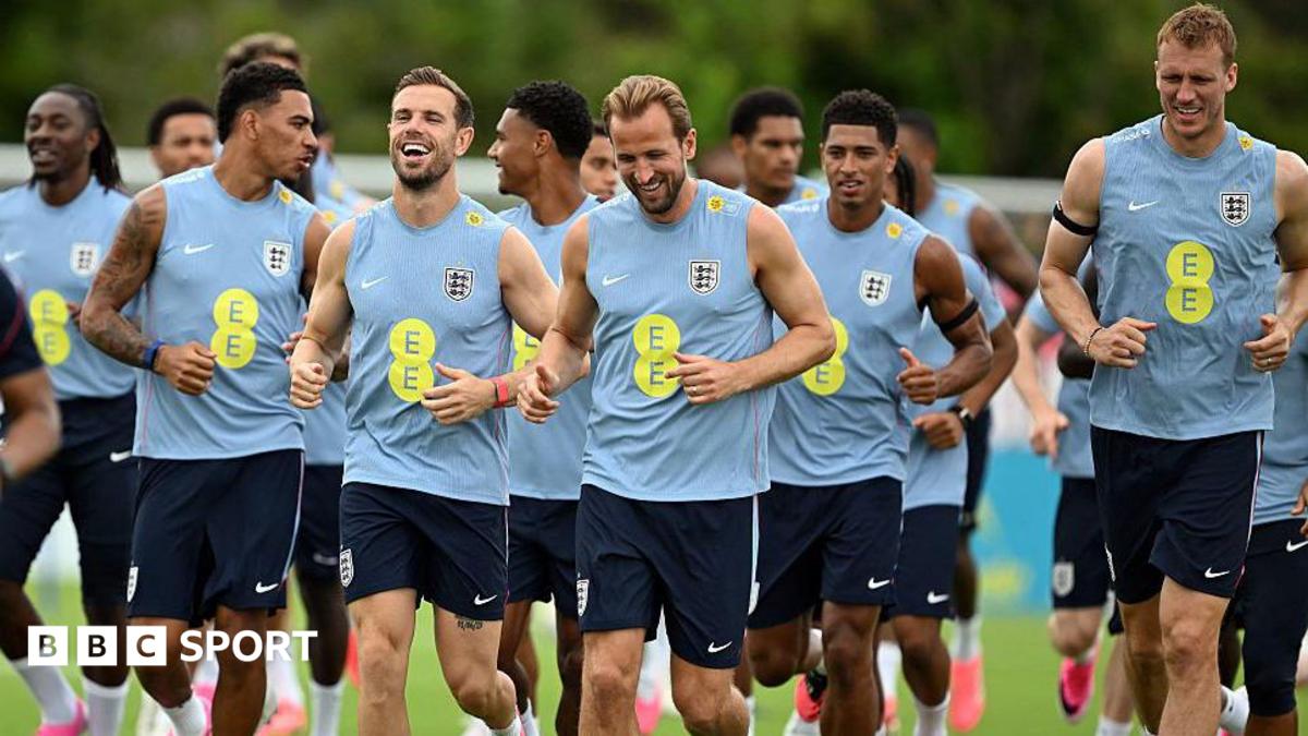 The England squad in training