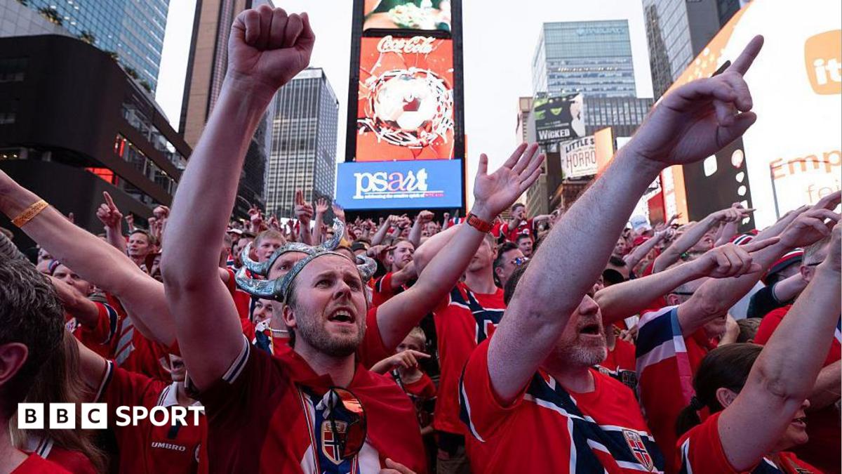 Norway fans gather in New York City's Times Square