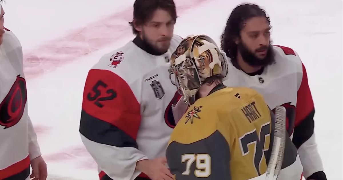 Hurricanes players go viral for their actions against Carter Hart in handshake line