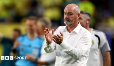 Scotland head coach Steve Clarke watches on during his side's 3-0 loss against Brazil