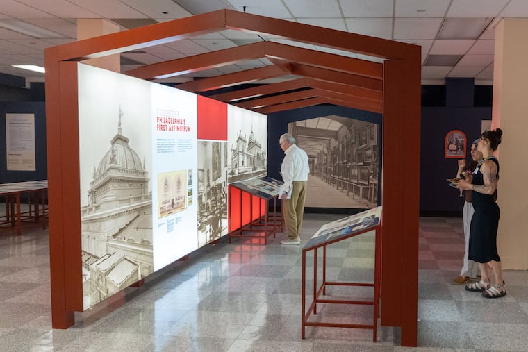 Inside a recreation of Memorial Hall at inside 'Revist: 1876," a recreation of the Centennial Exhibition at the Fairmount Park Grounds in 1876. Before Memorial Hall was turned into the Please Touch Museum, it was the first site of the Philadelphia Museum of Art.