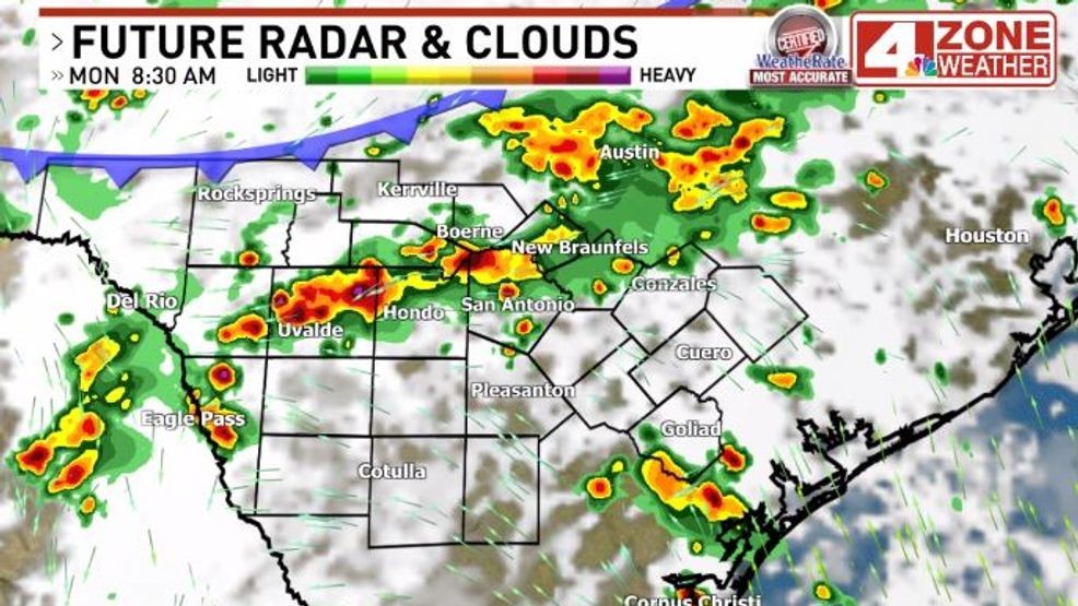 Future radar Monday morning