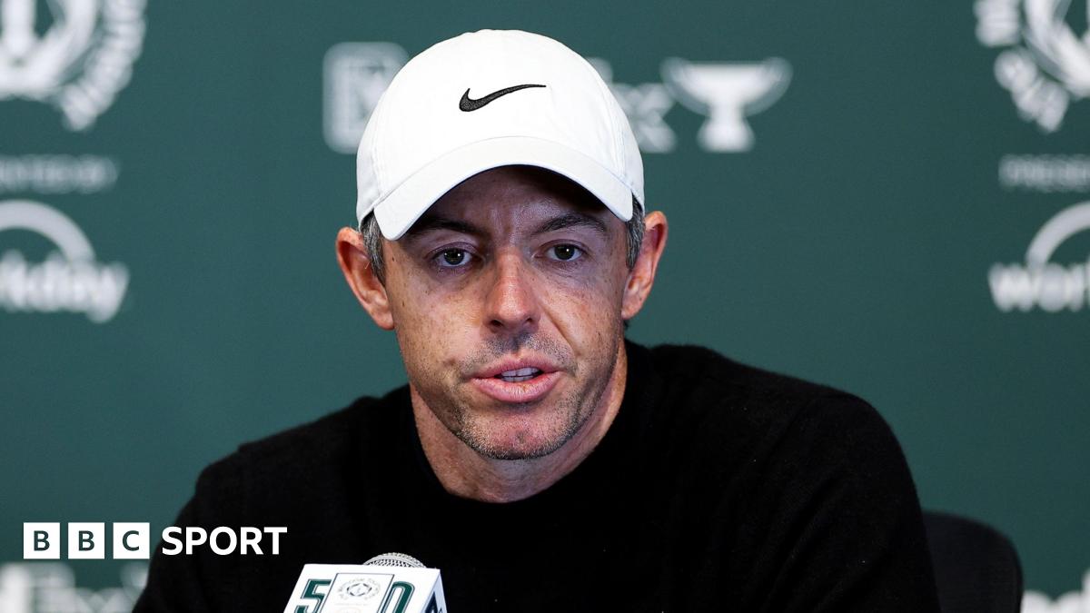 Rory McIlroy speaks to reporters before the Memorial Tournament