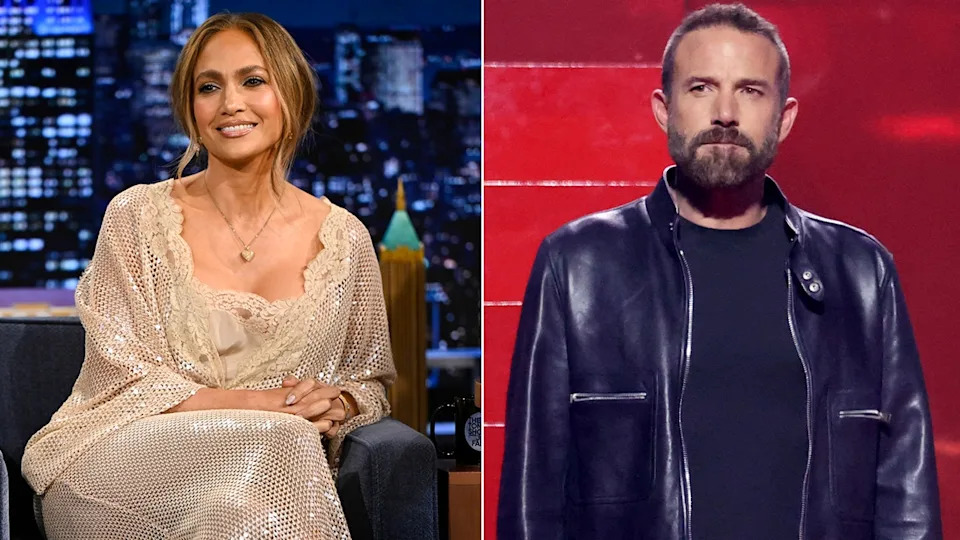Jennifer Lopez smiling and looking away from the camera.