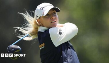 Charley Hull of England plays her shot