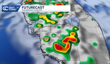 Lingering showers Wednesday Evening, Stormy Thursday