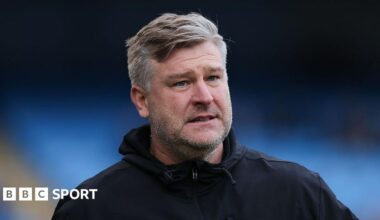 Karl Robinson pictured on the touchline during his time as Salford City boss