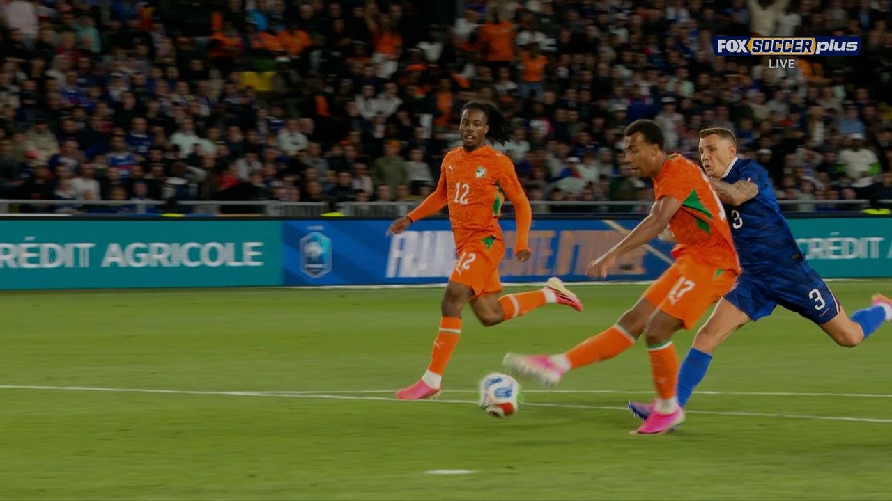 Guela Doué scores as Ivory Coast draw level with France 1-1 - FOX Sports