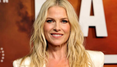 Ali Larter, 50, Goes Braless in a Sheer Emerald Evening Dress and Optical Illusion Heels