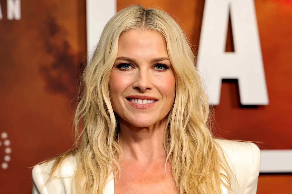 Ali Larter, 50, Goes Braless in a Sheer Emerald Evening Dress and Optical Illusion Heels